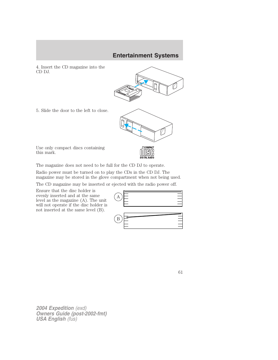 Entertainment systems | FORD 2004 Expedition v.1 User Manual | Page 61 / 344