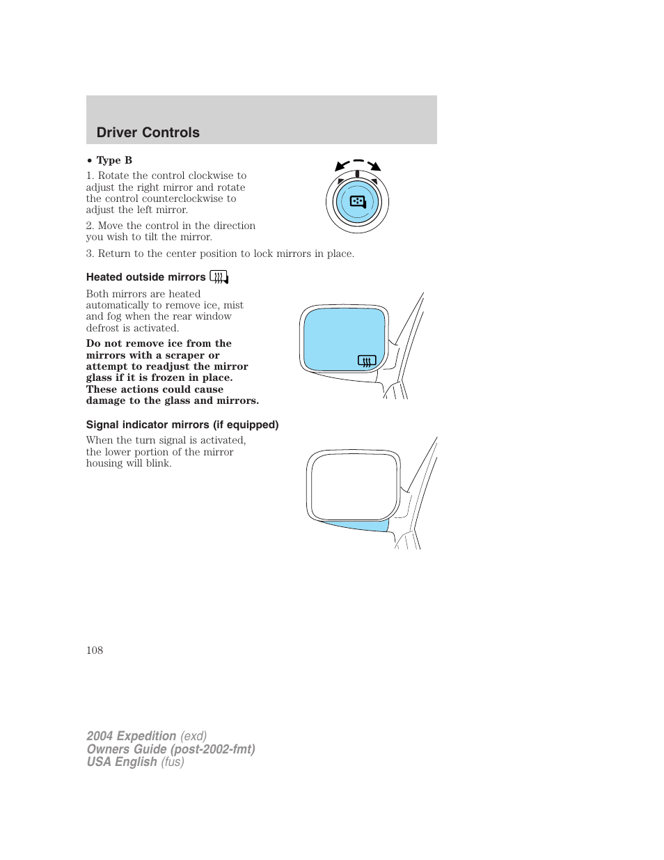 Driver controls | FORD 2004 Expedition v.2 User Manual | Page 108 / 352