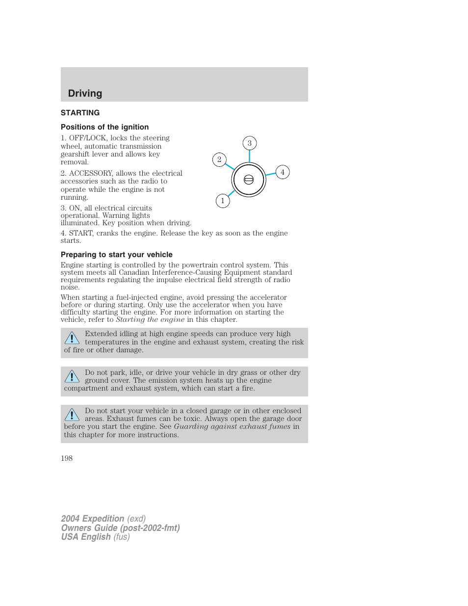 Driving | FORD 2004 Expedition v.2 User Manual | Page 198 / 352