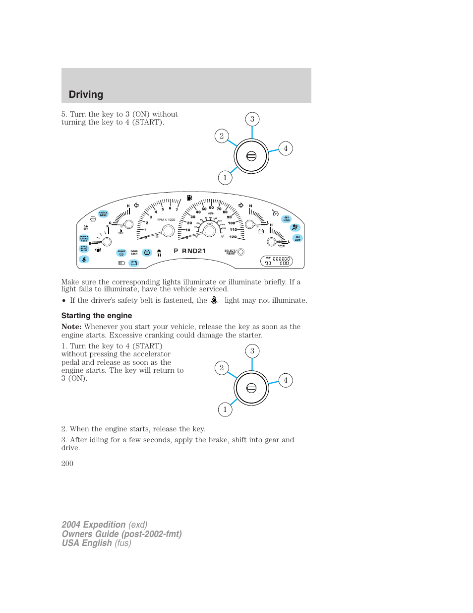 Driving | FORD 2004 Expedition v.2 User Manual | Page 200 / 352