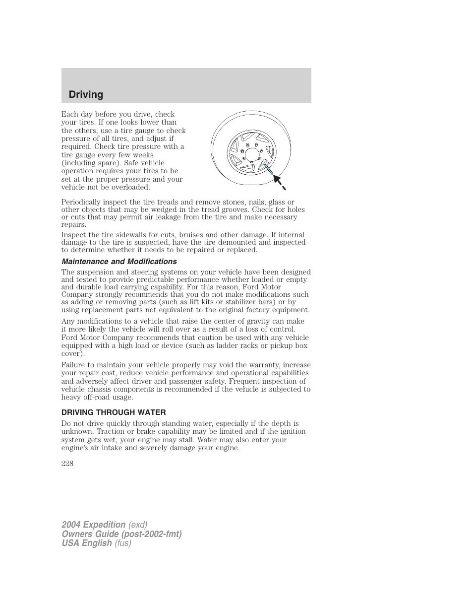 Driving | FORD 2004 Expedition v.2 User Manual | Page 228 / 352