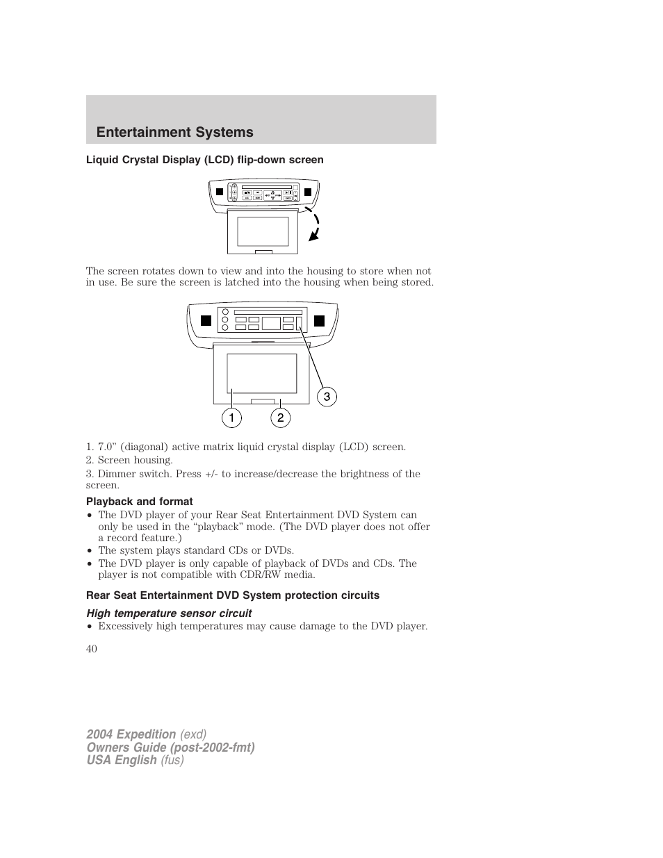 Entertainment systems | FORD 2004 Expedition v.2 User Manual | Page 40 / 352