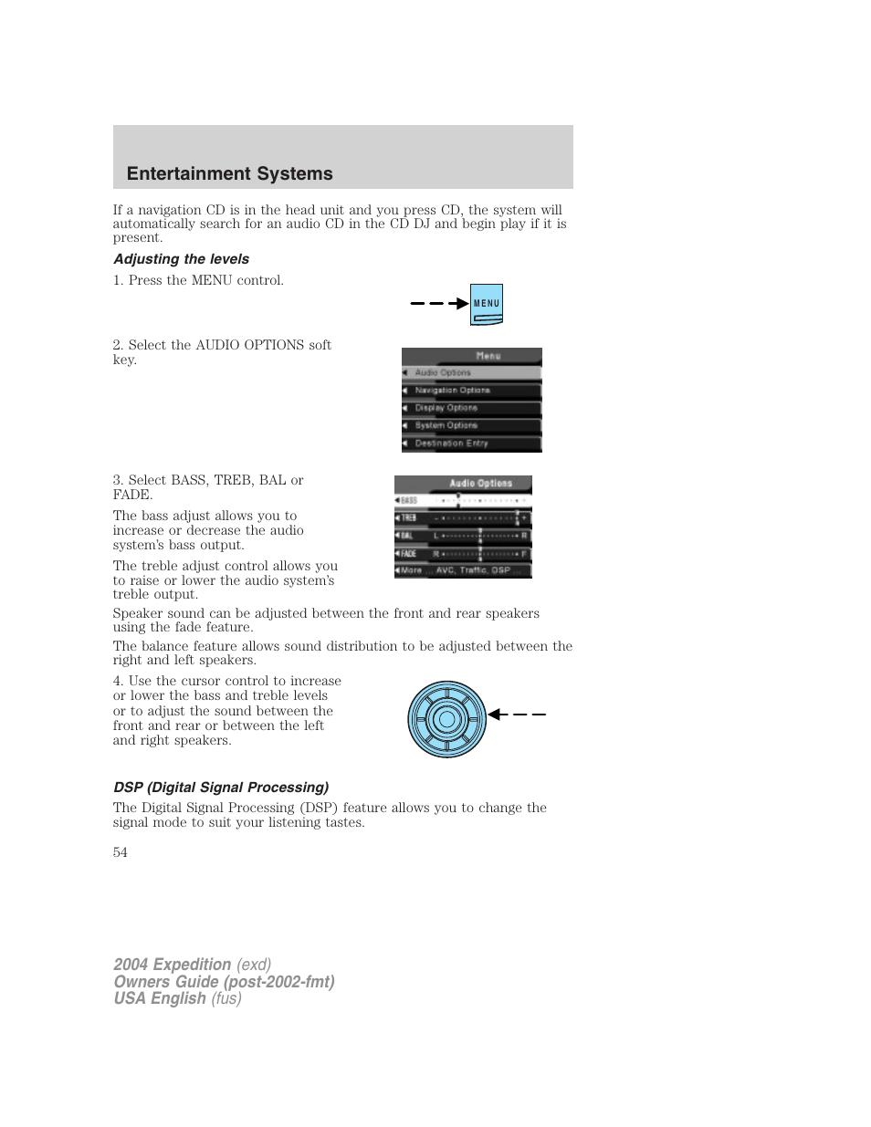 Entertainment systems | FORD 2004 Expedition v.2 User Manual | Page 54 / 352