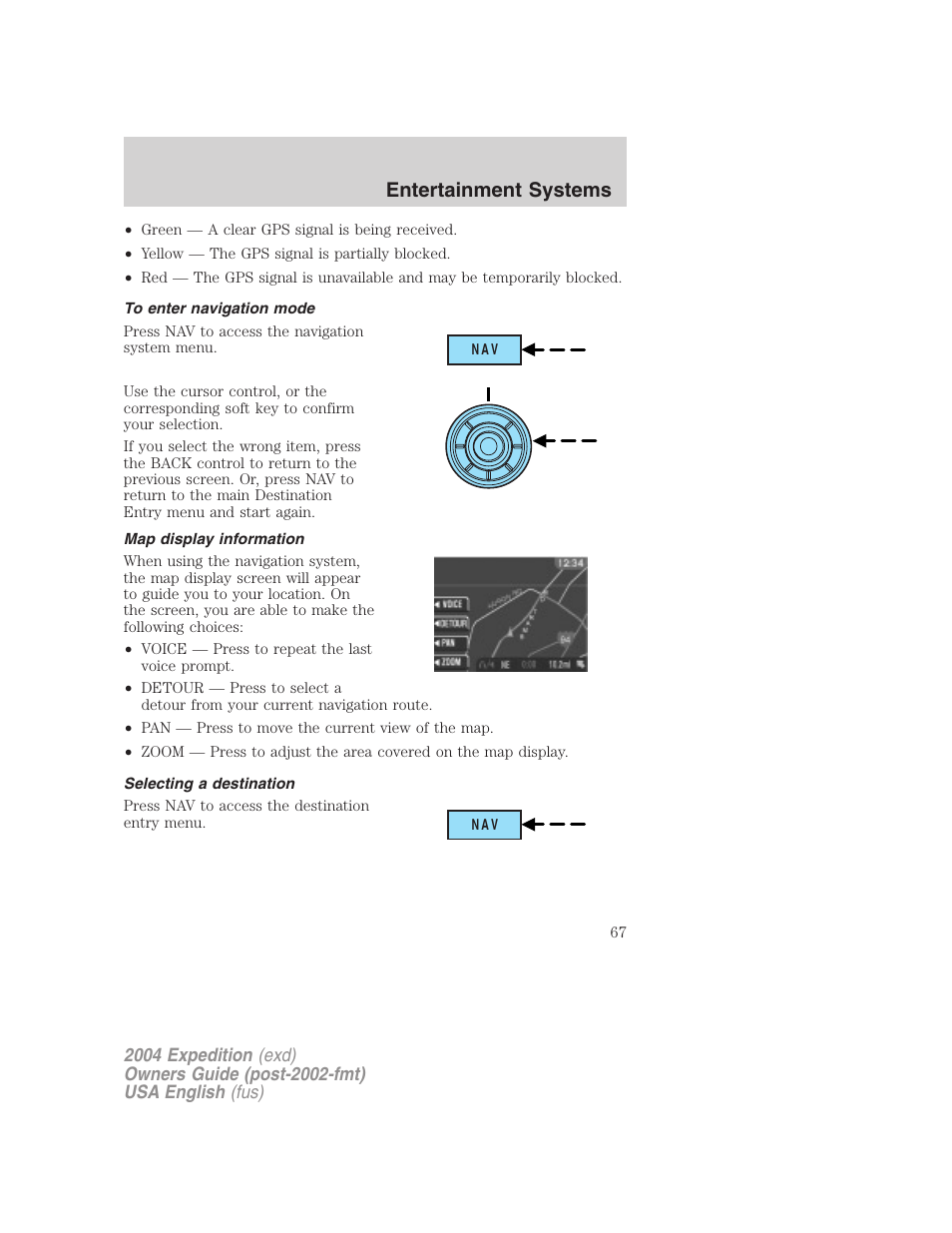 Entertainment systems | FORD 2004 Expedition v.2 User Manual | Page 67 / 352