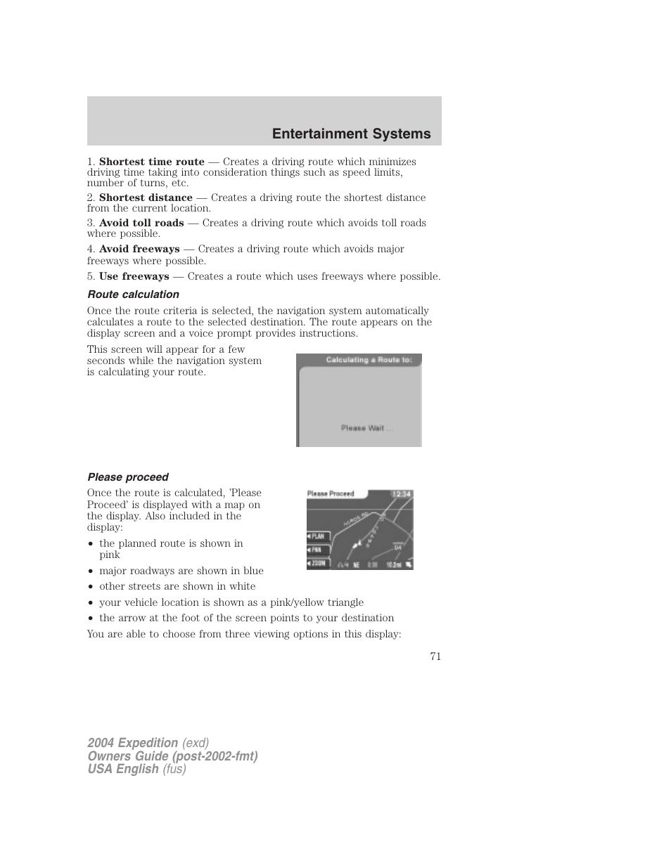 Entertainment systems | FORD 2004 Expedition v.2 User Manual | Page 71 / 352