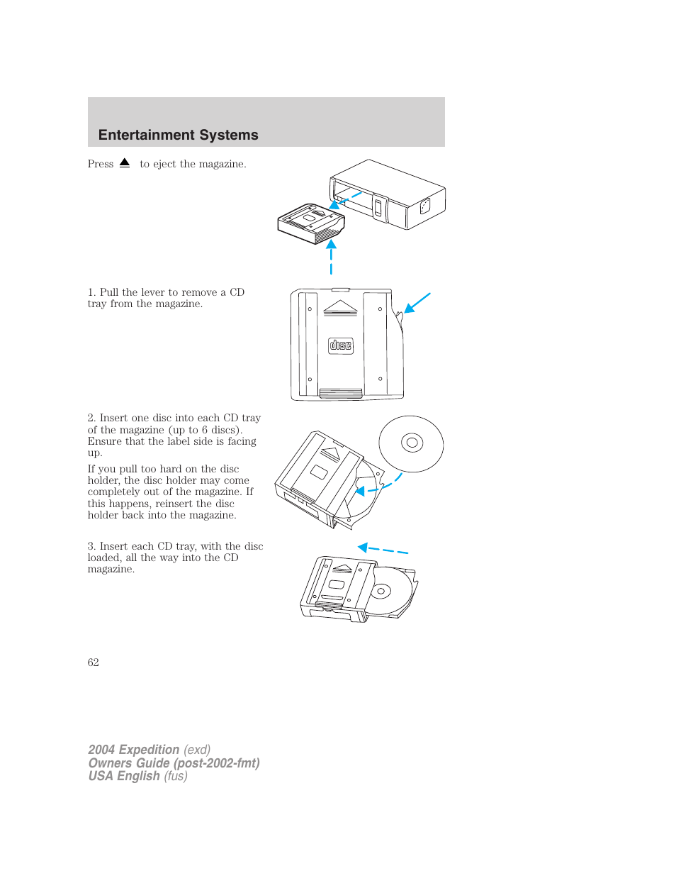 Entertainment systems | FORD 2004 Expedition v.3 User Manual | Page 62 / 360