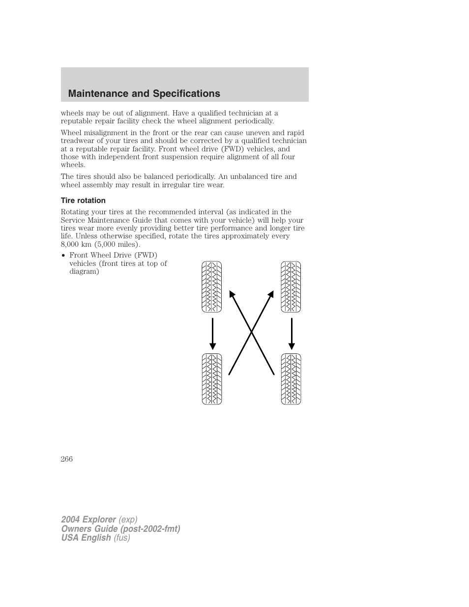 Maintenance and specifications | FORD 2004 Explorer v.1 User Manual | Page 266 / 296