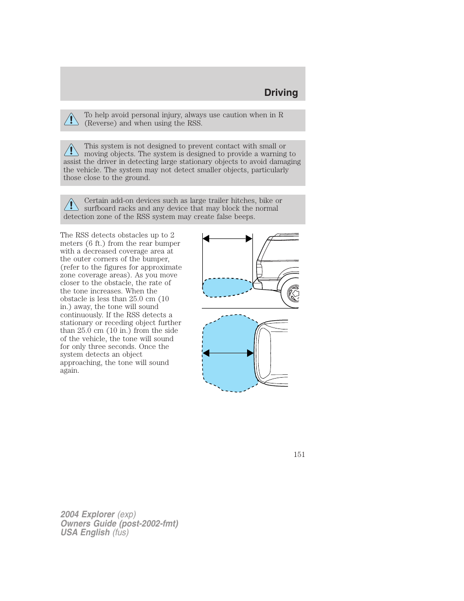 Driving | FORD 2004 Explorer v.2 User Manual | Page 151 / 296