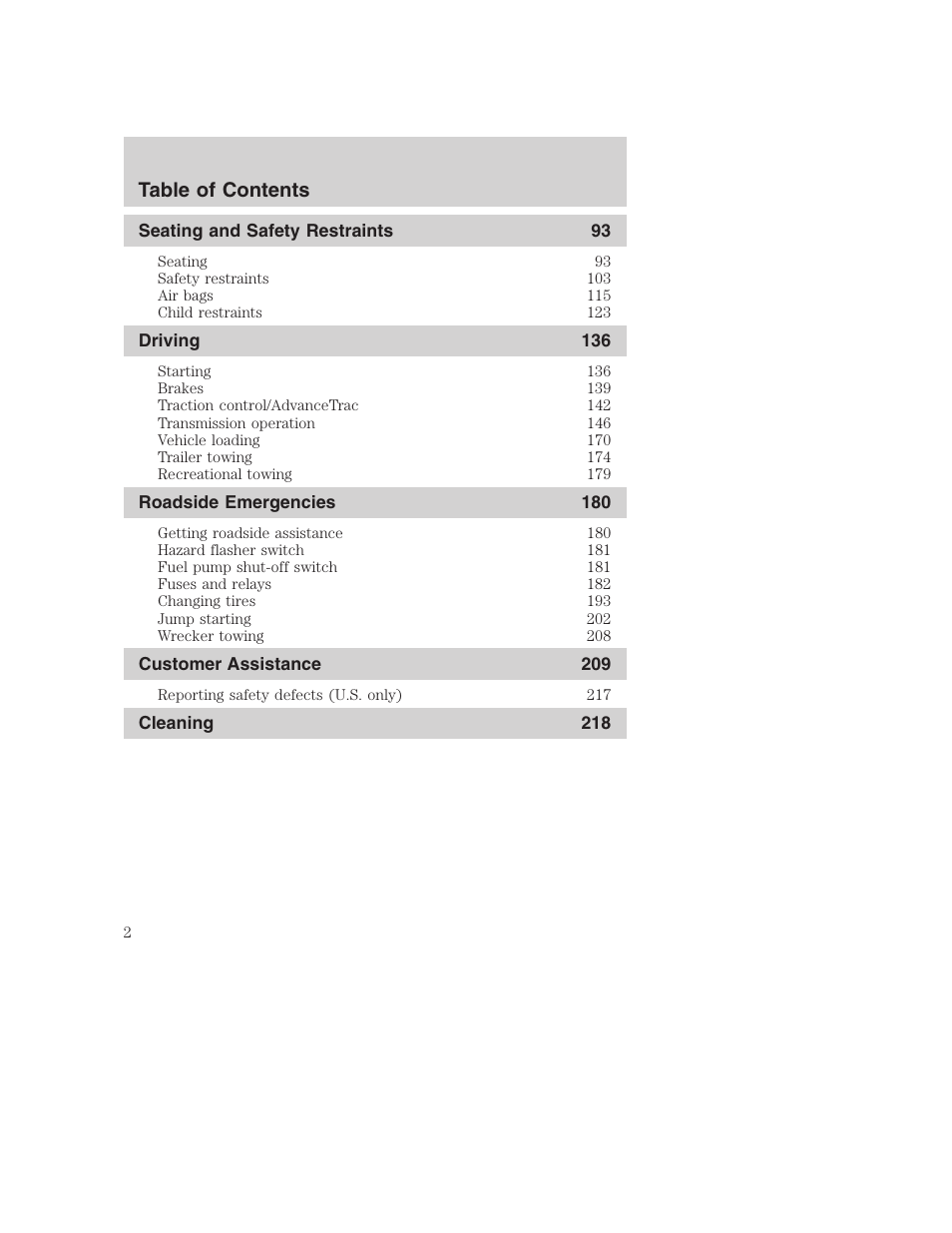 FORD 2004 Explorer v.2 User Manual | Page 2 / 296