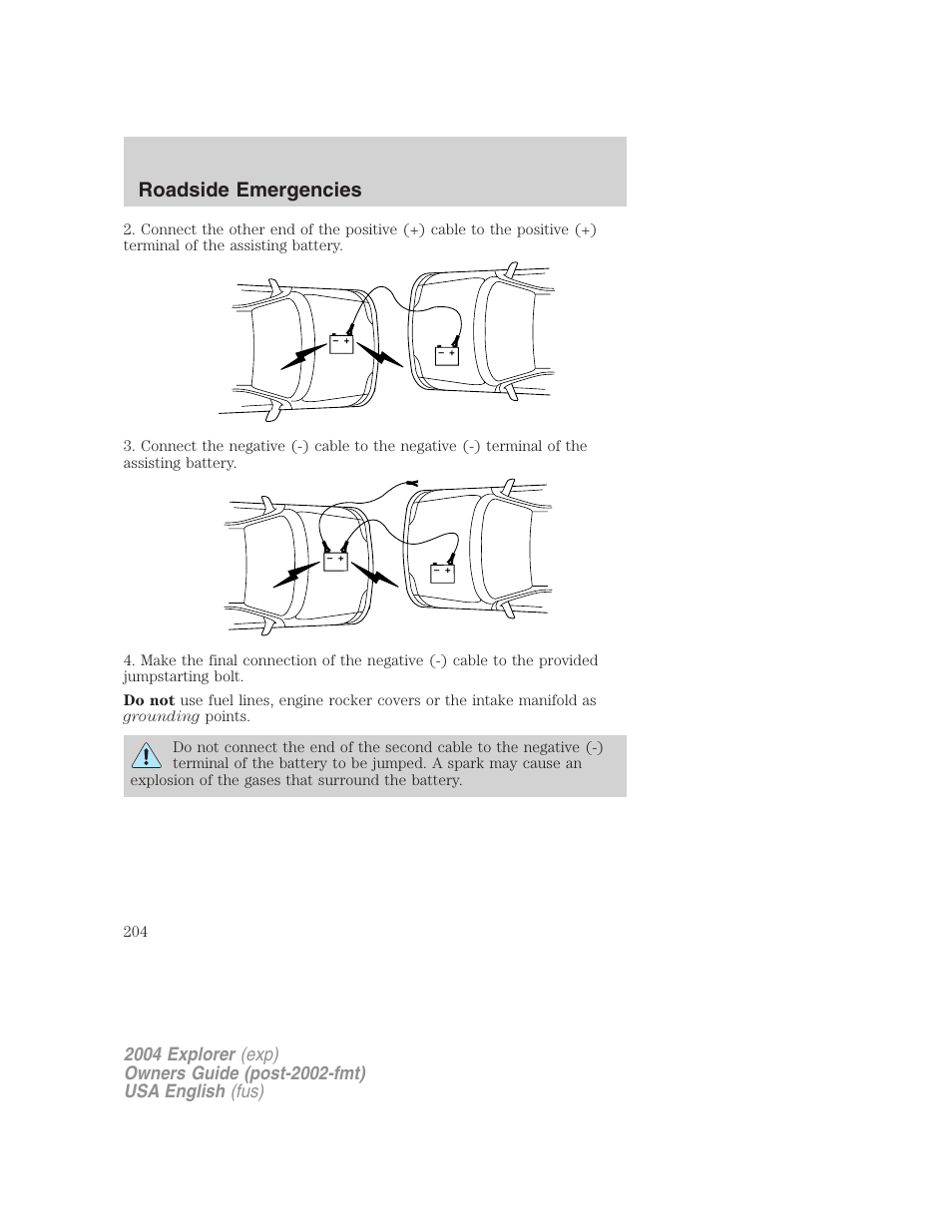 Roadside emergencies | FORD 2004 Explorer v.2 User Manual | Page 204 / 296