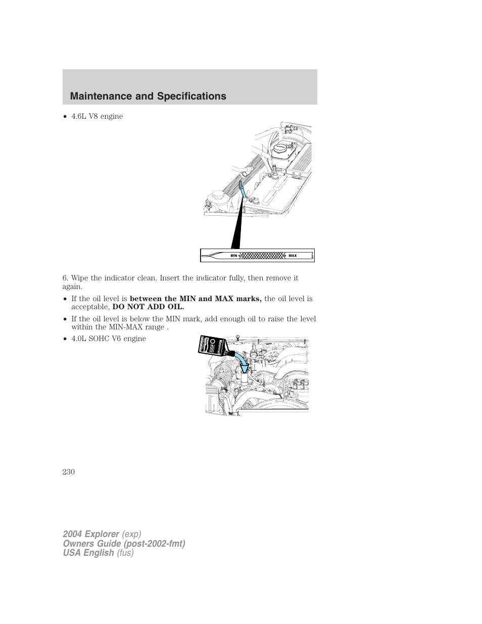 Maintenance and specifications | FORD 2004 Explorer v.2 User Manual | Page 230 / 296