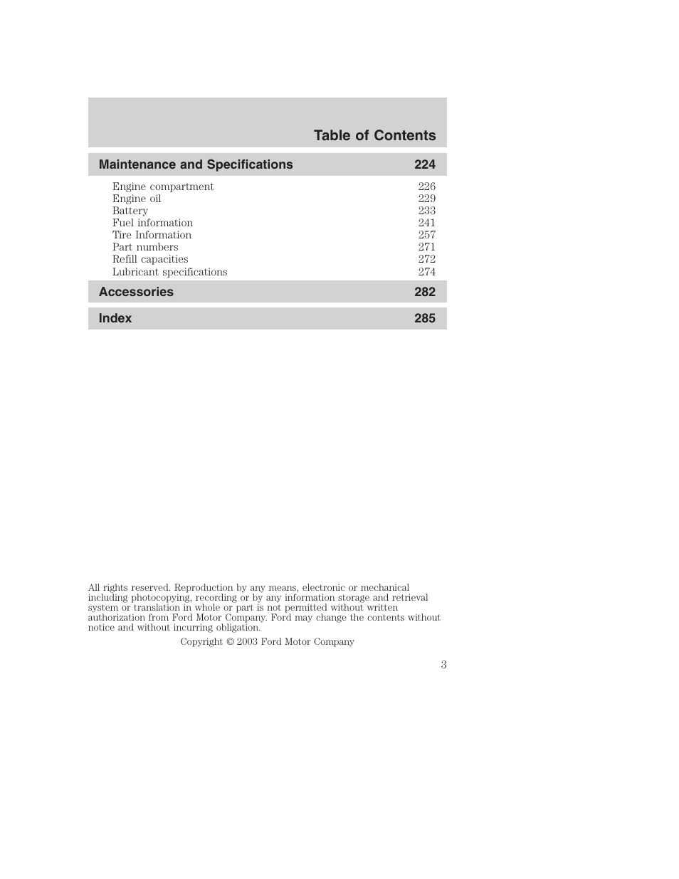 FORD 2004 Explorer v.2 User Manual | Page 3 / 296
