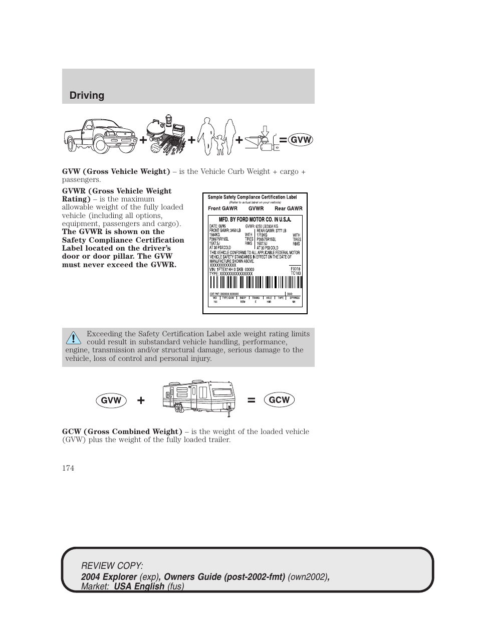 Driving | FORD 2004 Explorer v.3 User Manual | Page 174 / 296