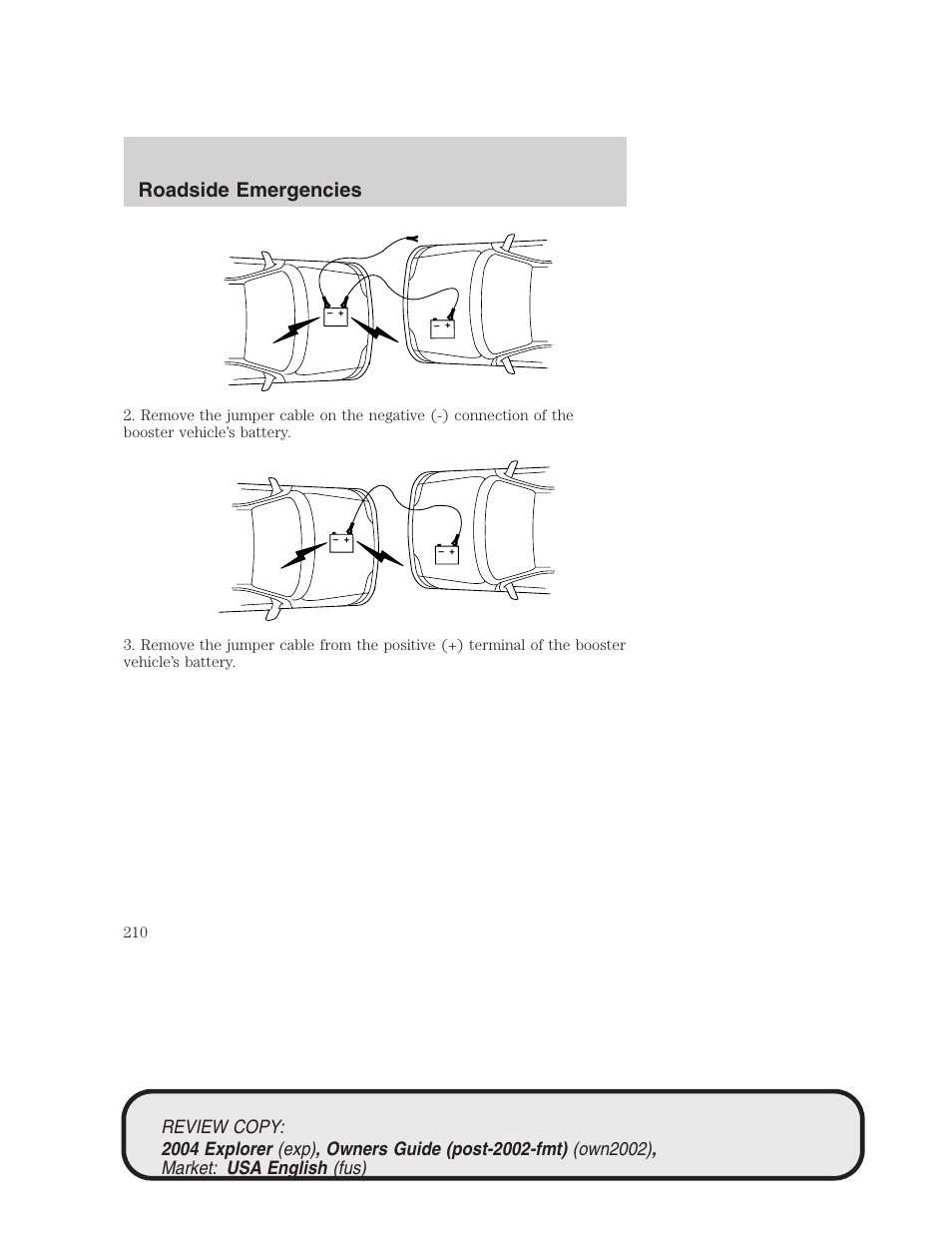 Roadside emergencies | FORD 2004 Explorer v.3 User Manual | Page 210 / 296