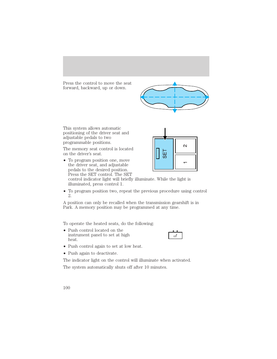 Seating and safety restraints | FORD 2004 F-150 v.1 User Manual | Page 100 / 280