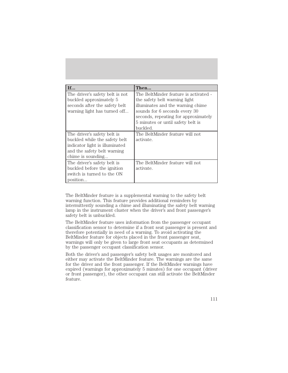 Seating and safety restraints | FORD 2004 F-150 v.1 User Manual | Page 111 / 280