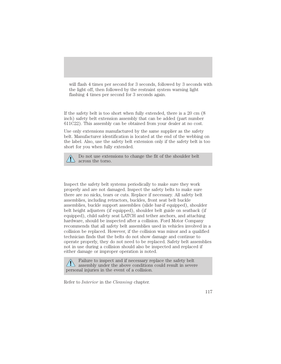 Seating and safety restraints | FORD 2004 F-150 v.1 User Manual | Page 117 / 280