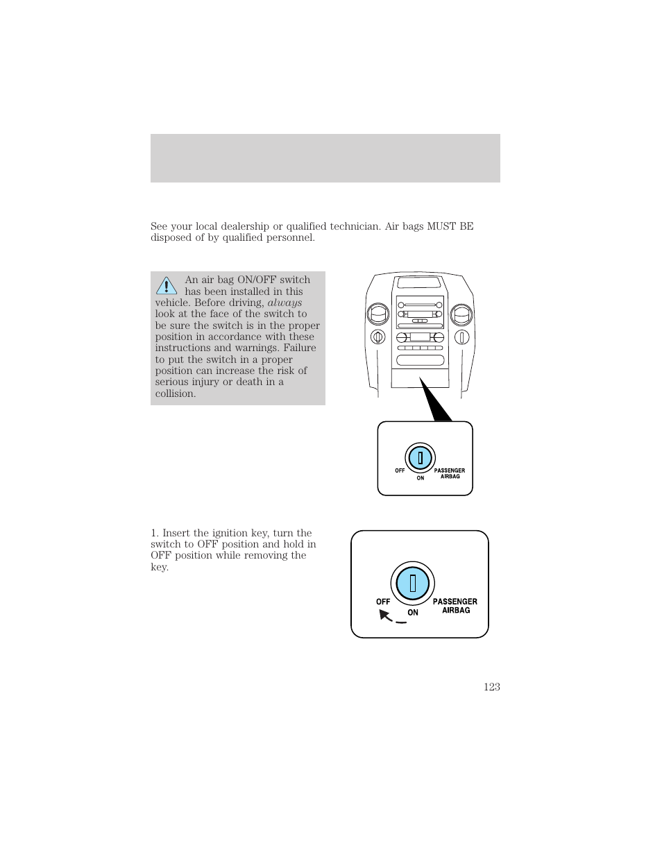 Seating and safety restraints | FORD 2004 F-150 v.1 User Manual | Page 123 / 280