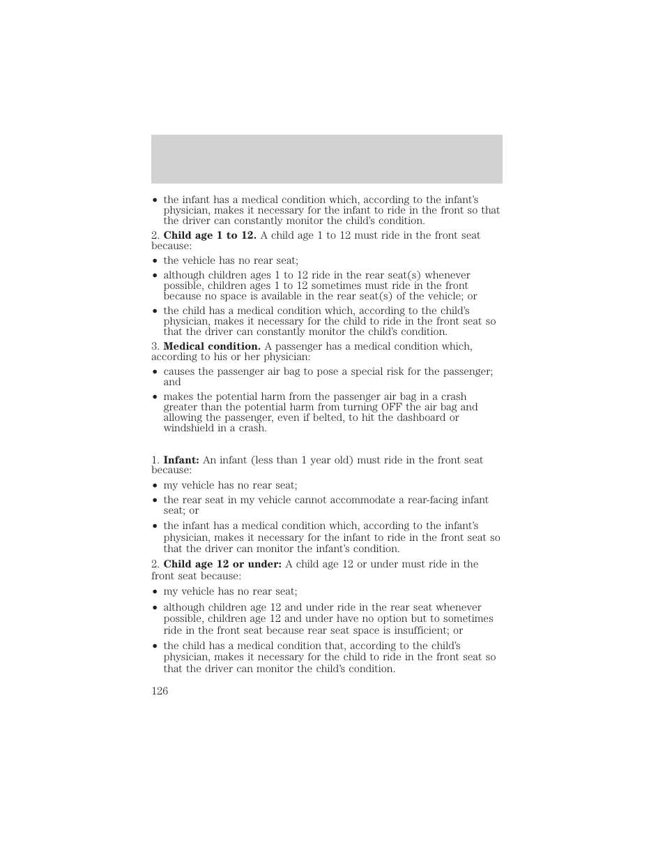 Seating and safety restraints | FORD 2004 F-150 v.1 User Manual | Page 126 / 280