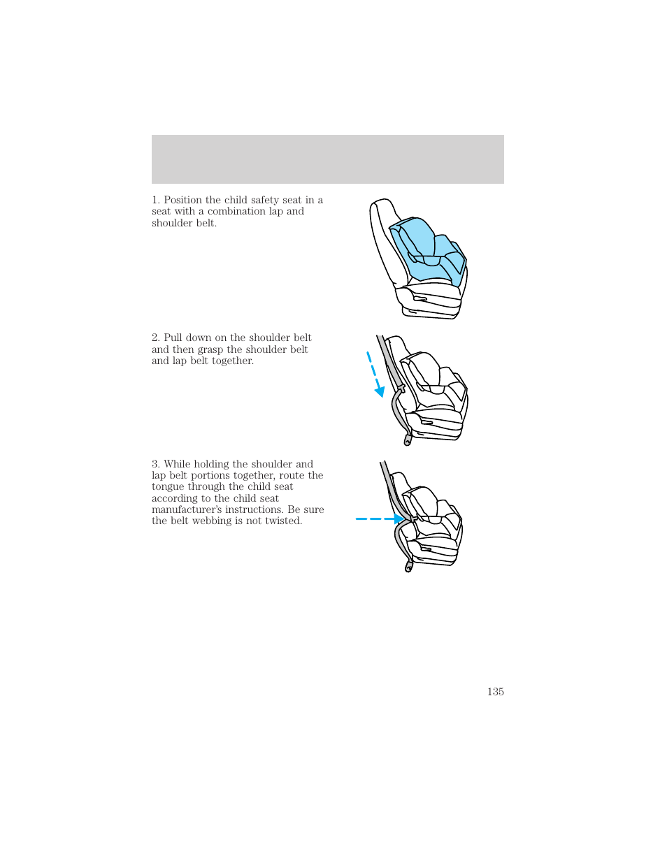 Seating and safety restraints | FORD 2004 F-150 v.1 User Manual | Page 135 / 280