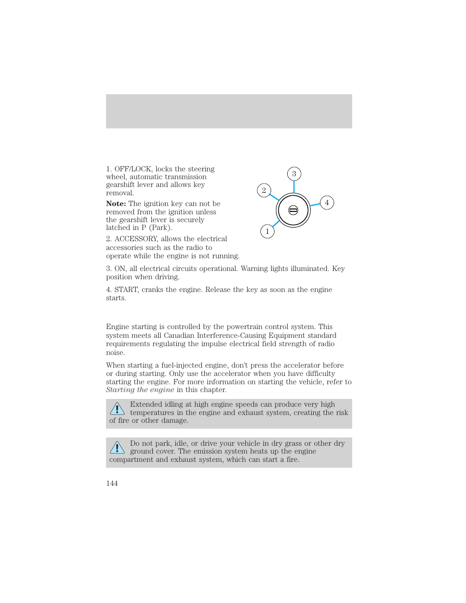 Driving | FORD 2004 F-150 v.1 User Manual | Page 144 / 280