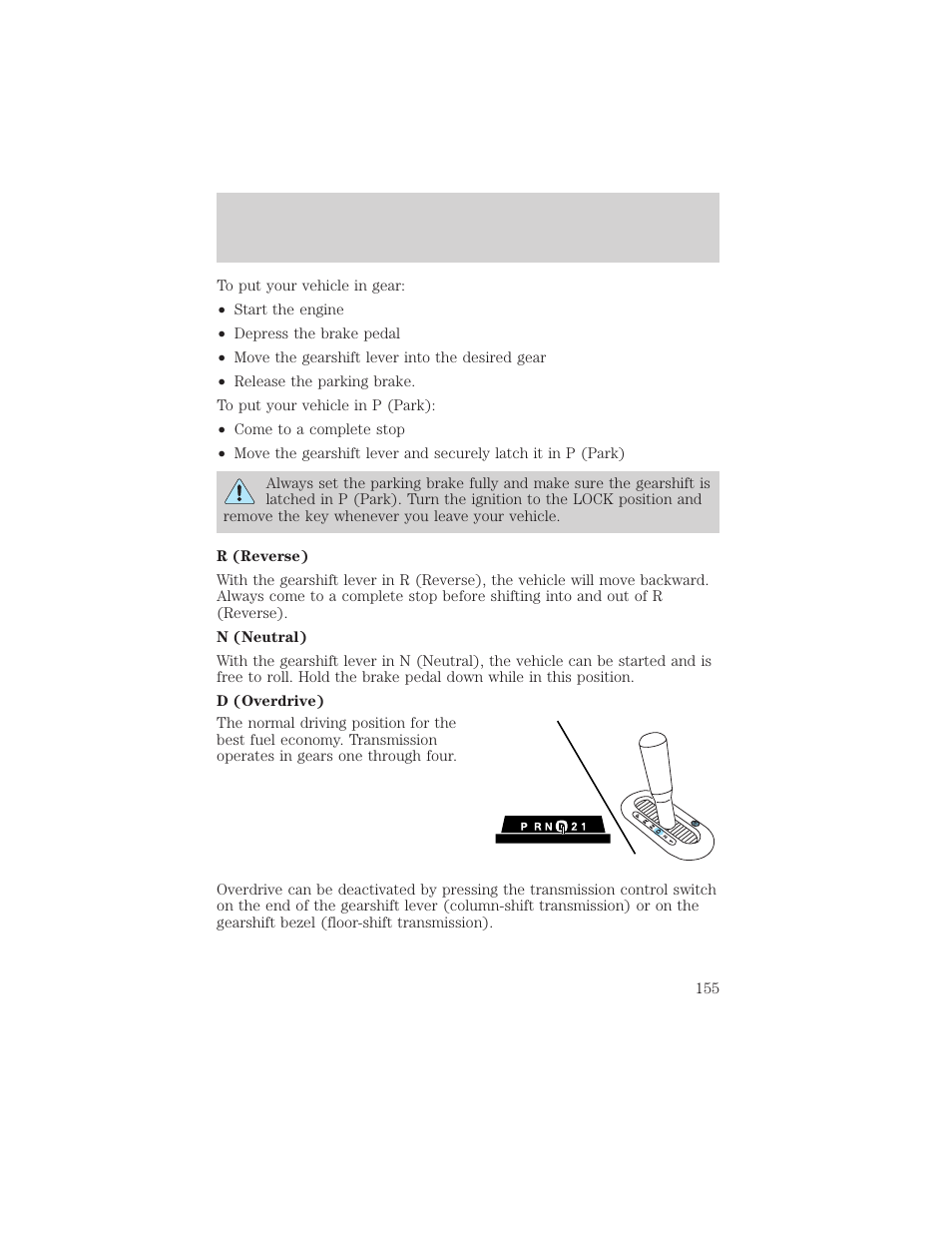 Driving | FORD 2004 F-150 v.1 User Manual | Page 155 / 280
