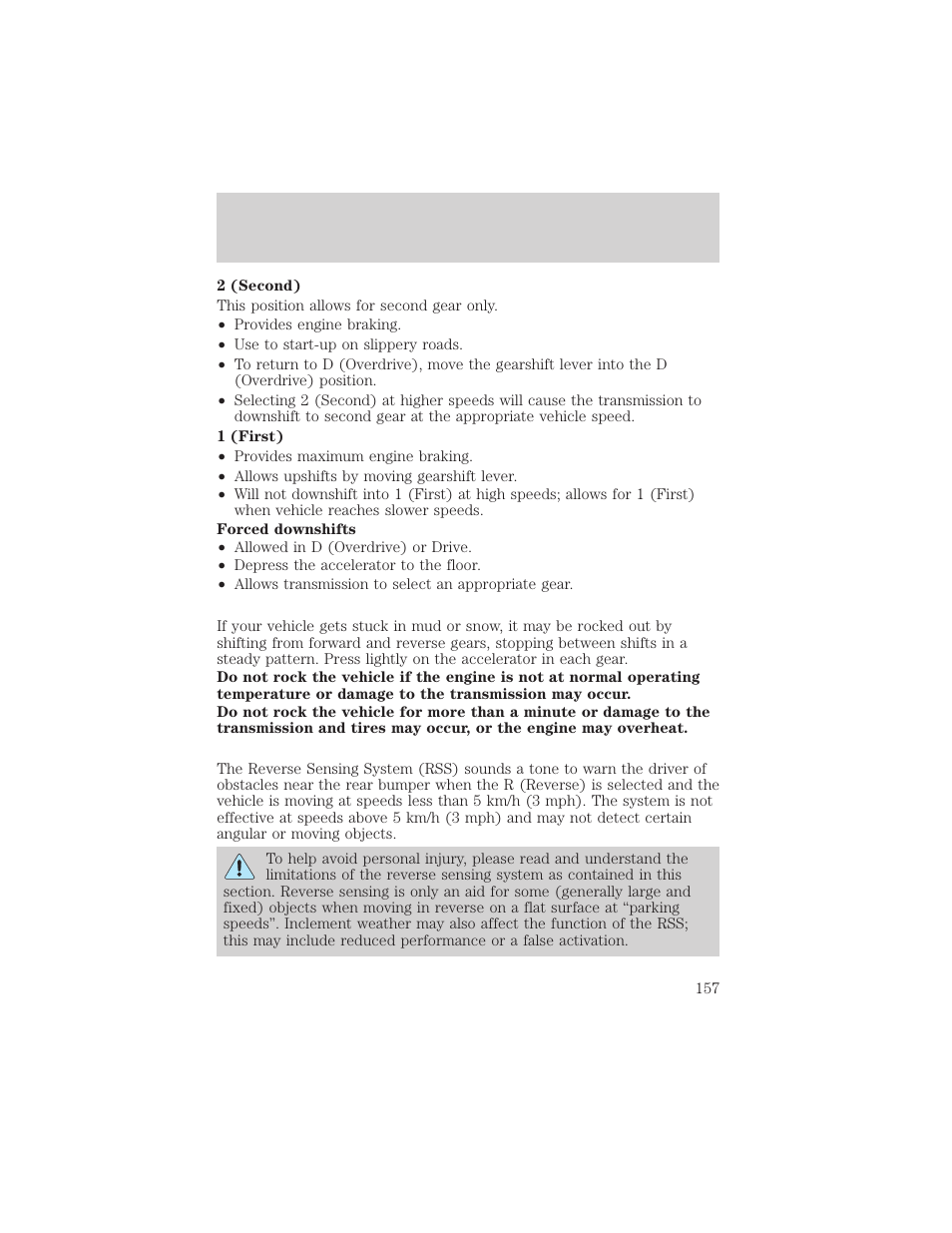 Driving | FORD 2004 F-150 v.1 User Manual | Page 157 / 280