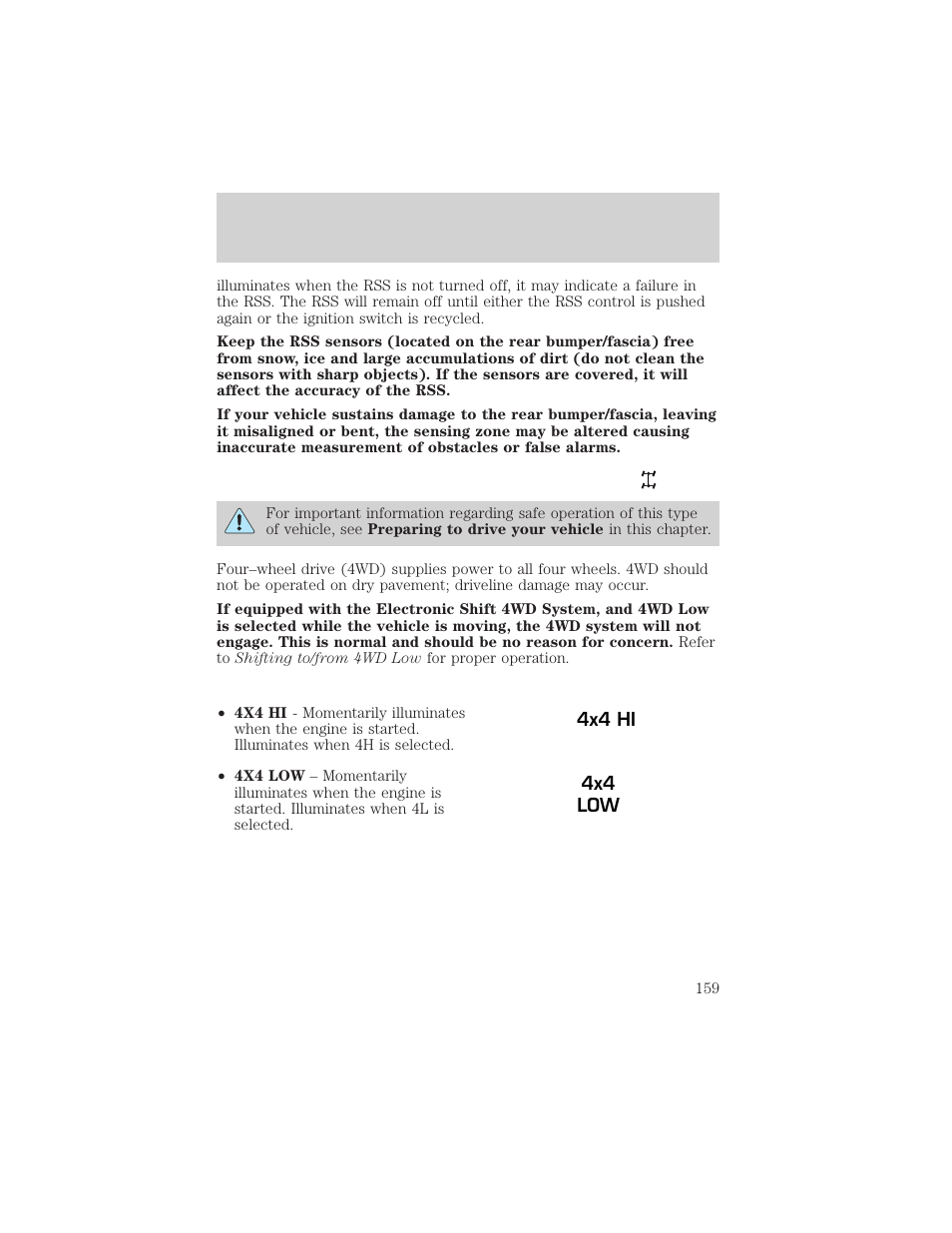 Driving | FORD 2004 F-150 v.1 User Manual | Page 159 / 280