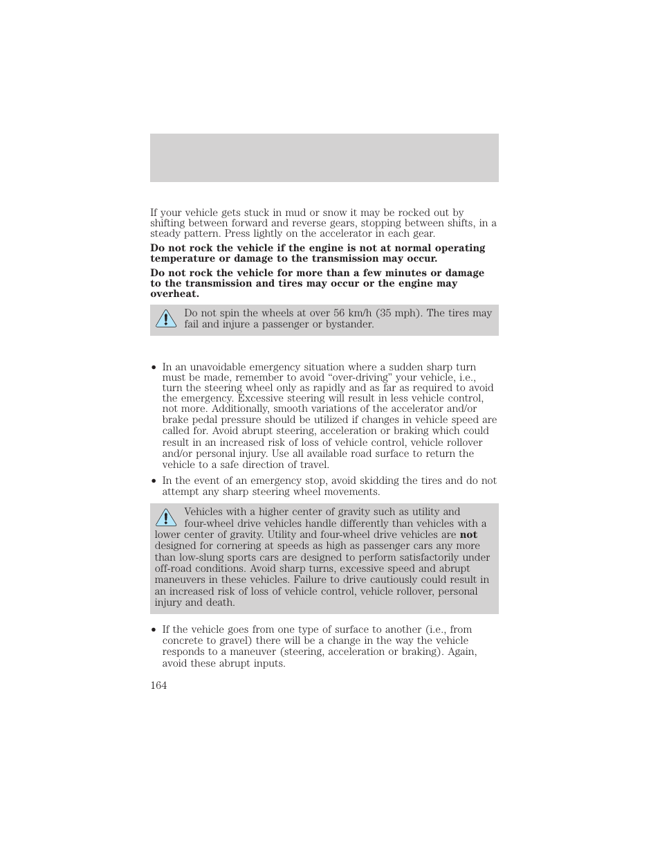 Driving | FORD 2004 F-150 v.1 User Manual | Page 164 / 280