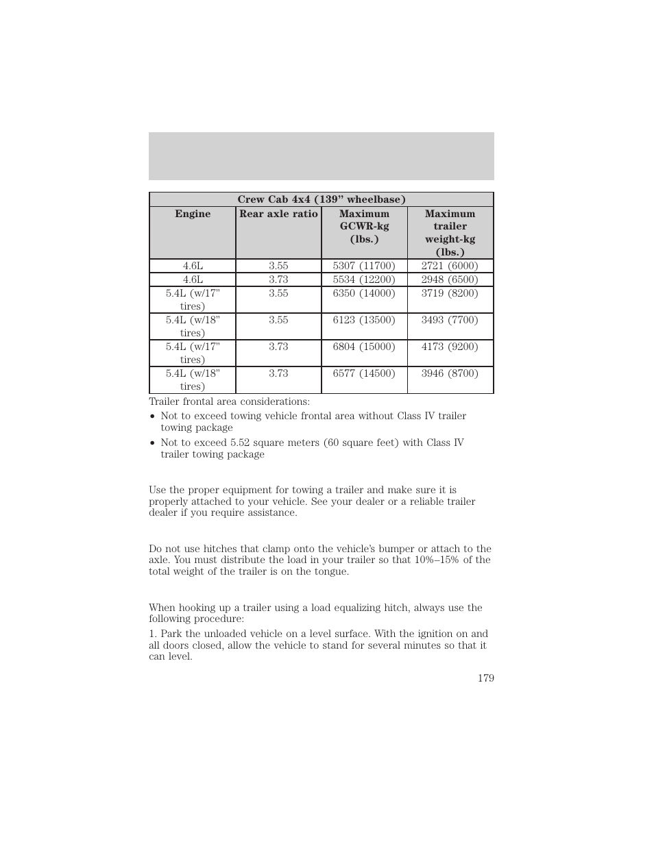 Driving | FORD 2004 F-150 v.1 User Manual | Page 179 / 280