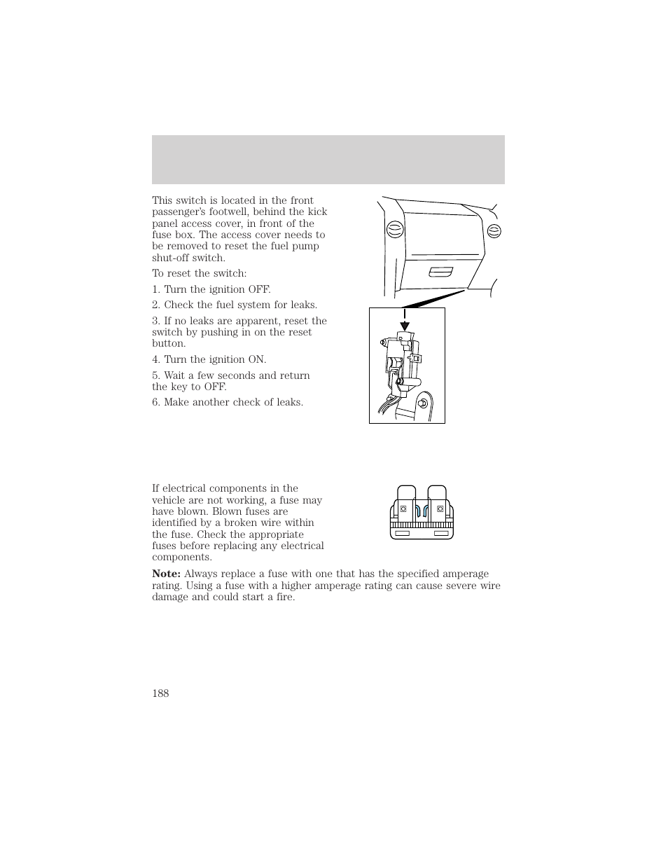 Roadside emergencies | FORD 2004 F-150 v.1 User Manual | Page 188 / 280