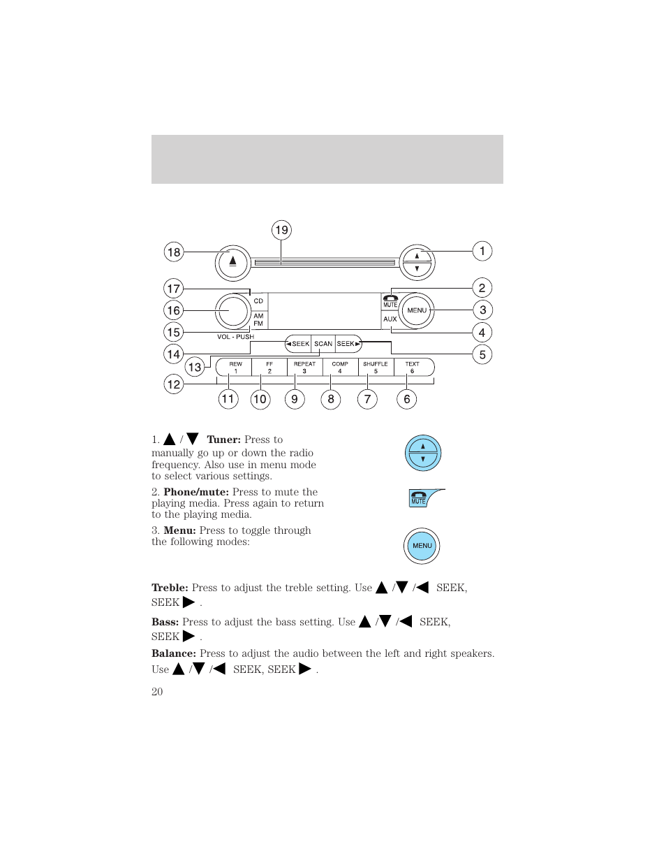 Entertainment systems | FORD 2004 F-150 v.1 User Manual | Page 20 / 280