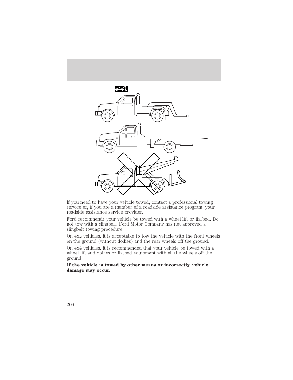 Roadside emergencies | FORD 2004 F-150 v.1 User Manual | Page 206 / 280