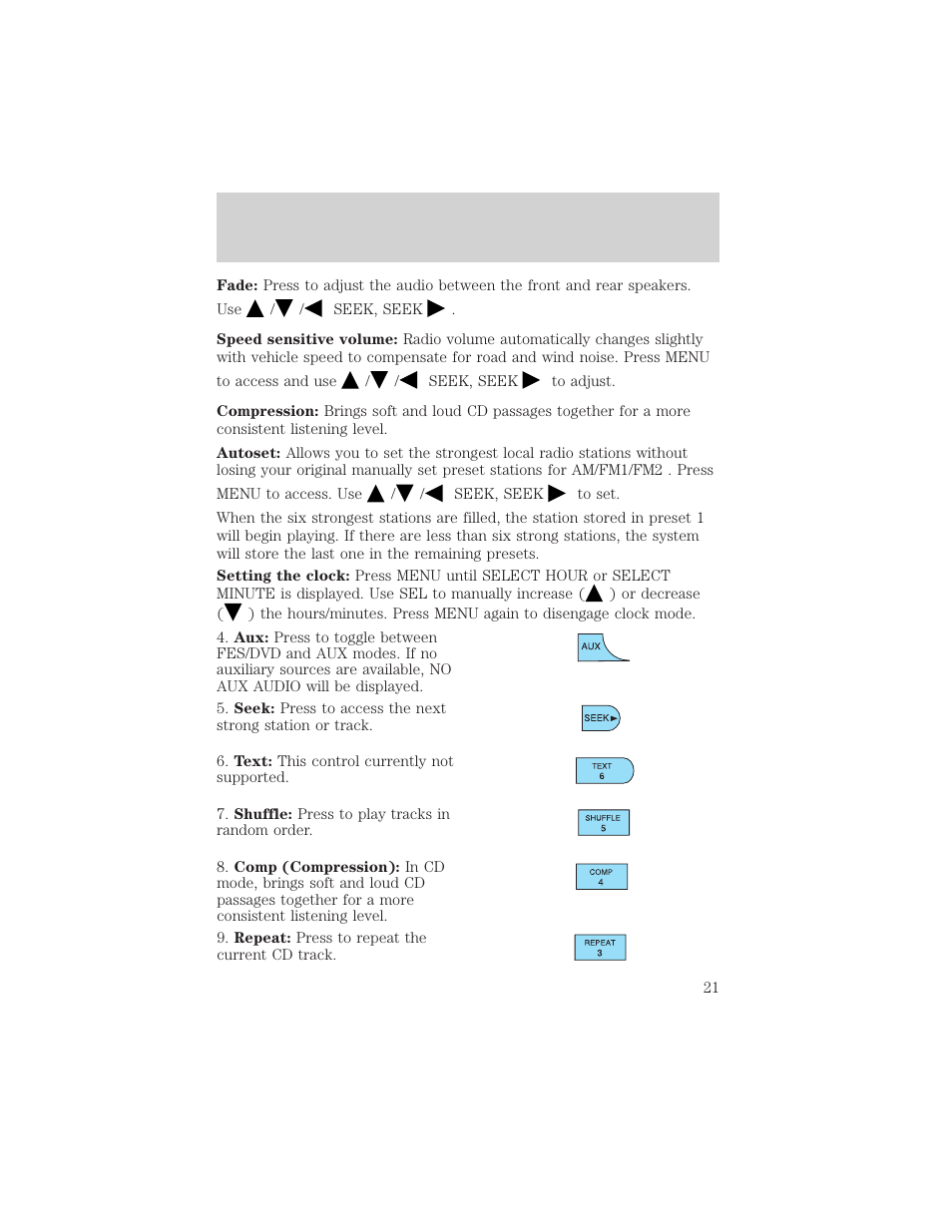 Entertainment systems | FORD 2004 F-150 v.1 User Manual | Page 21 / 280