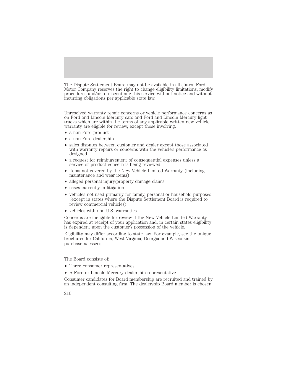 Customer assistance | FORD 2004 F-150 v.1 User Manual | Page 210 / 280