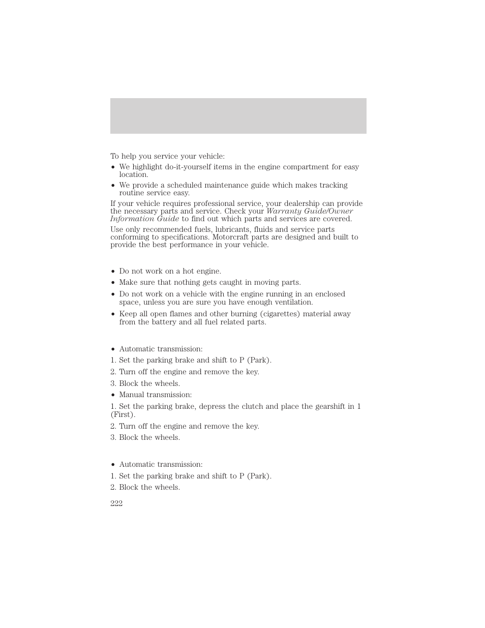 Maintenance and specifications | FORD 2004 F-150 v.1 User Manual | Page 222 / 280