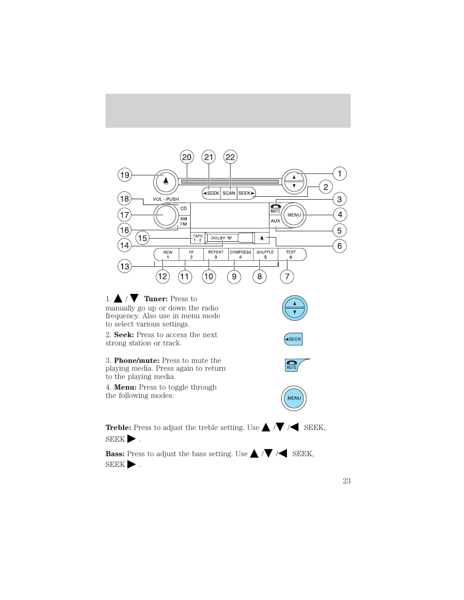 Entertainment systems | FORD 2004 F-150 v.1 User Manual | Page 23 / 280