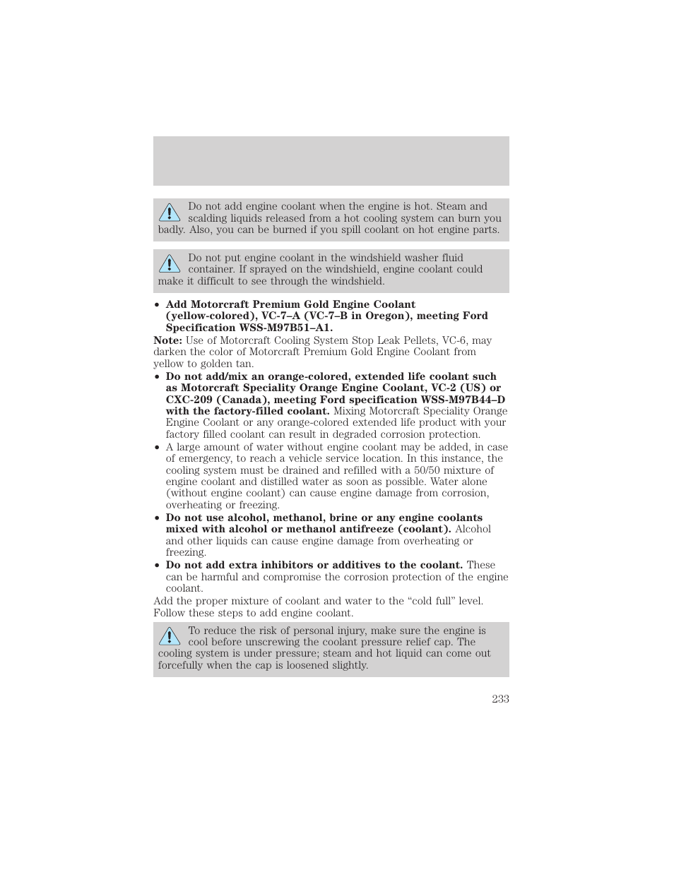 Maintenance and specifications | FORD 2004 F-150 v.1 User Manual | Page 233 / 280