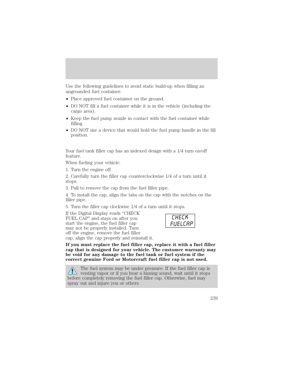 Maintenance and specifications | FORD 2004 F-150 v.1 User Manual | Page 239 / 280