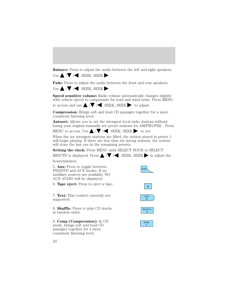 Entertainment systems | FORD 2004 F-150 v.1 User Manual | Page 24 / 280