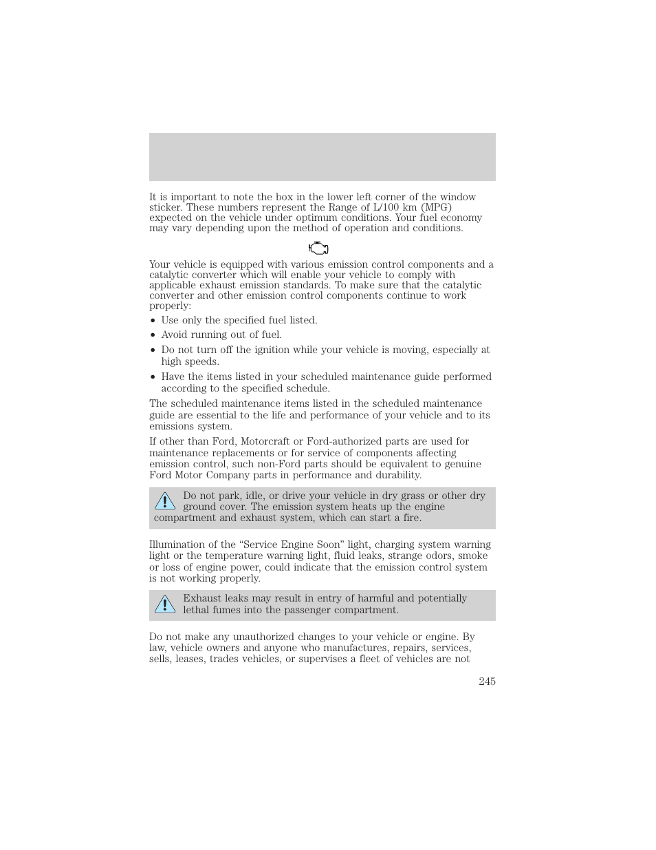 Maintenance and specifications | FORD 2004 F-150 v.1 User Manual | Page 245 / 280