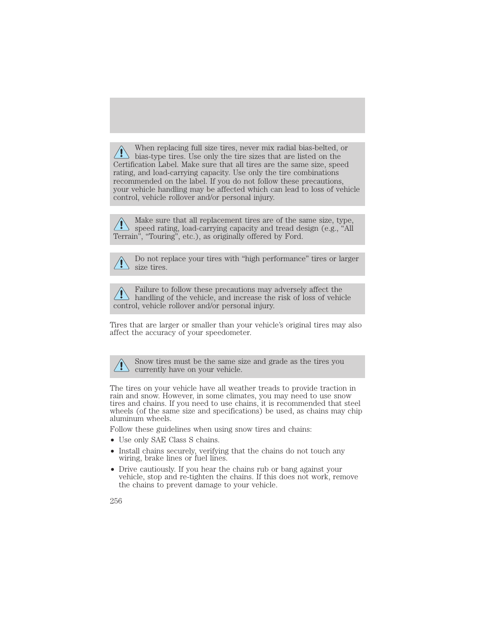 Maintenance and specifications | FORD 2004 F-150 v.1 User Manual | Page 256 / 280