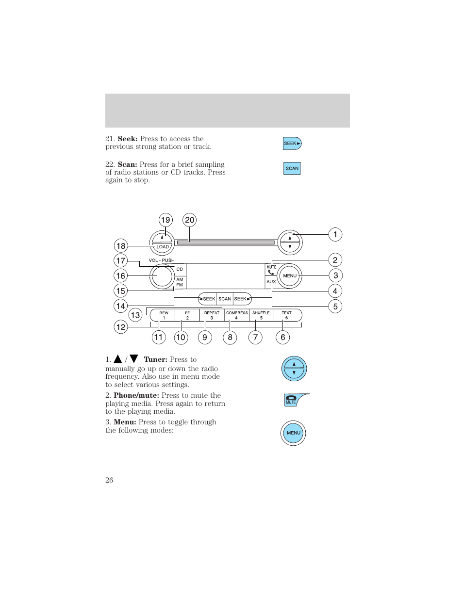 Entertainment systems | FORD 2004 F-150 v.1 User Manual | Page 26 / 280