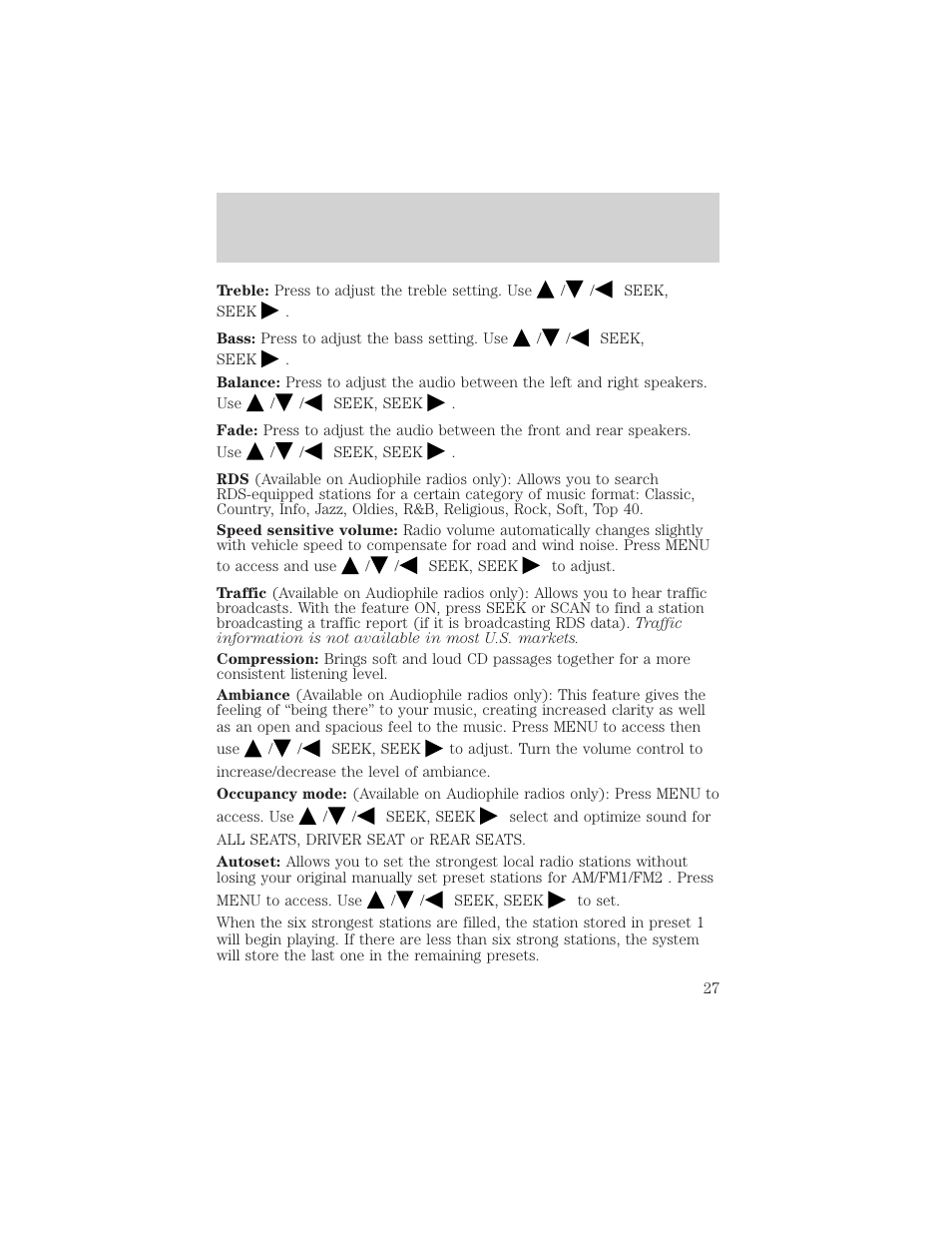 Entertainment systems | FORD 2004 F-150 v.1 User Manual | Page 27 / 280