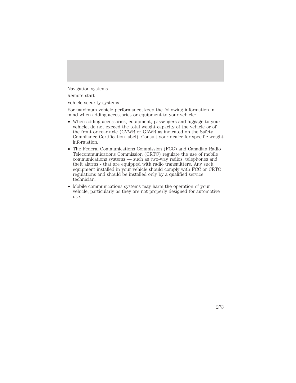 Accessories | FORD 2004 F-150 v.1 User Manual | Page 273 / 280