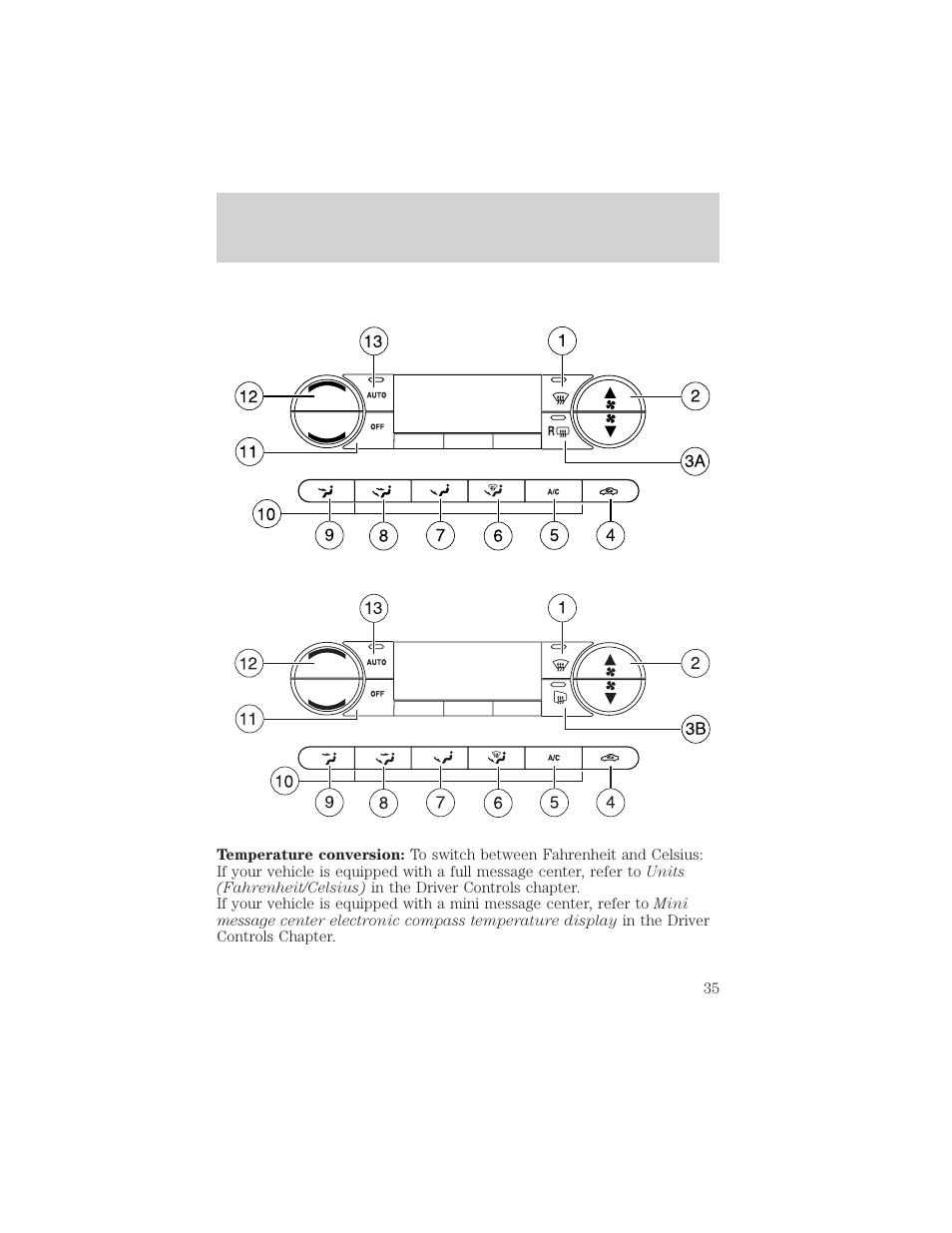 Climate controls | FORD 2004 F-150 v.1 User Manual | Page 35 / 280