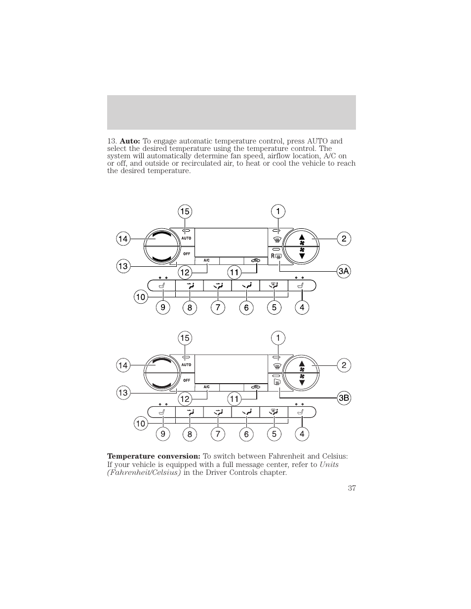 Climate controls | FORD 2004 F-150 v.1 User Manual | Page 37 / 280