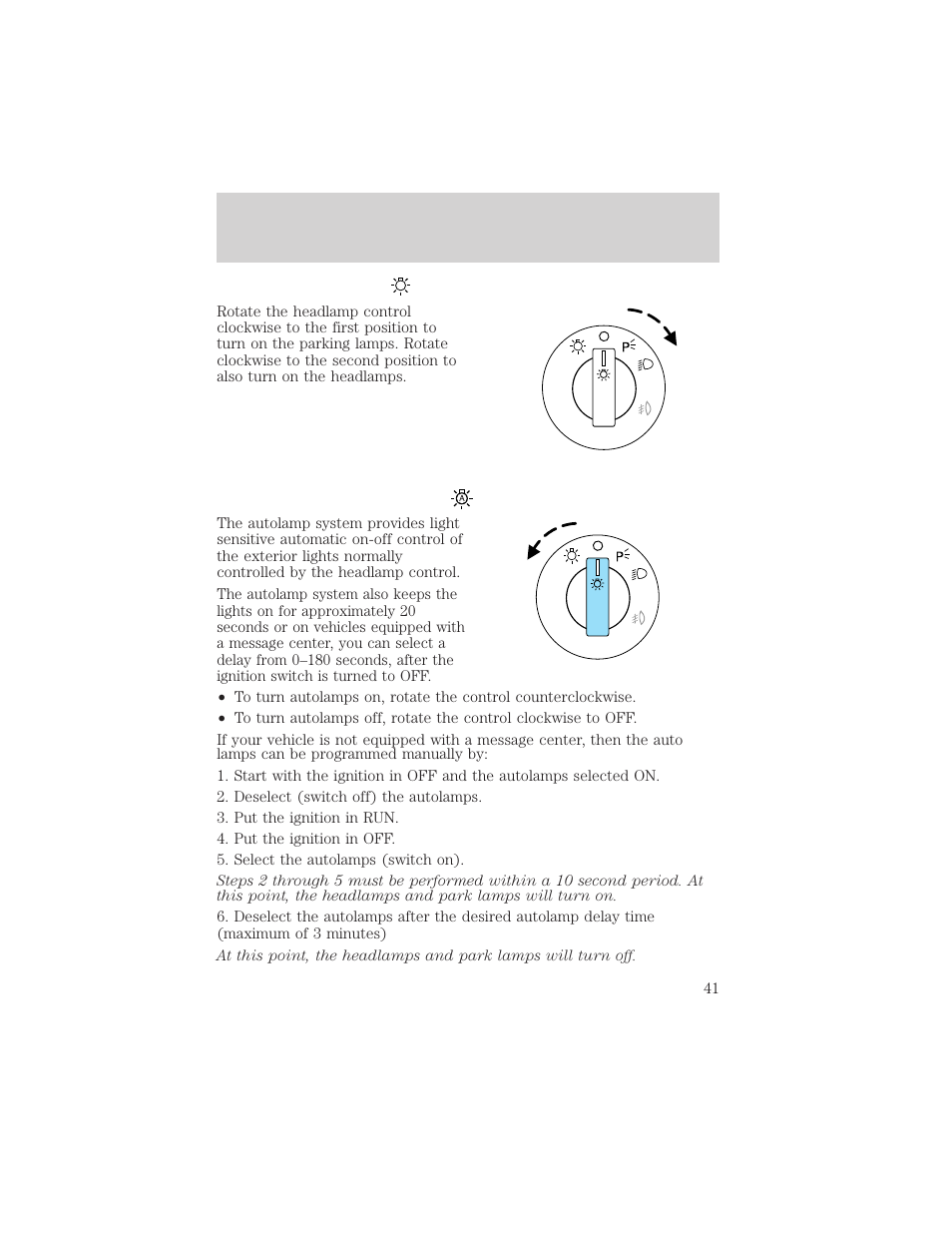 Lights | FORD 2004 F-150 v.1 User Manual | Page 41 / 280