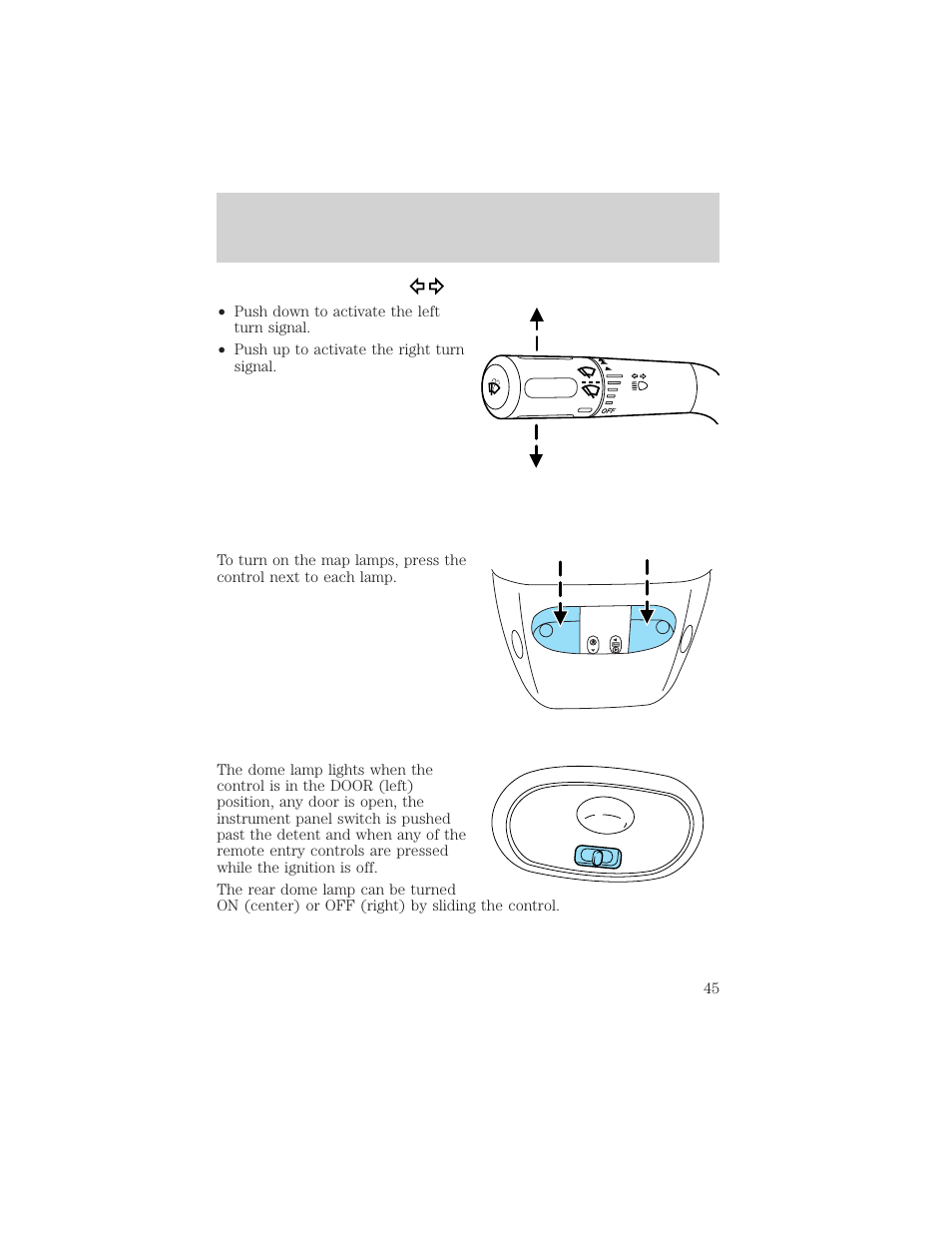 Lights | FORD 2004 F-150 v.1 User Manual | Page 45 / 280