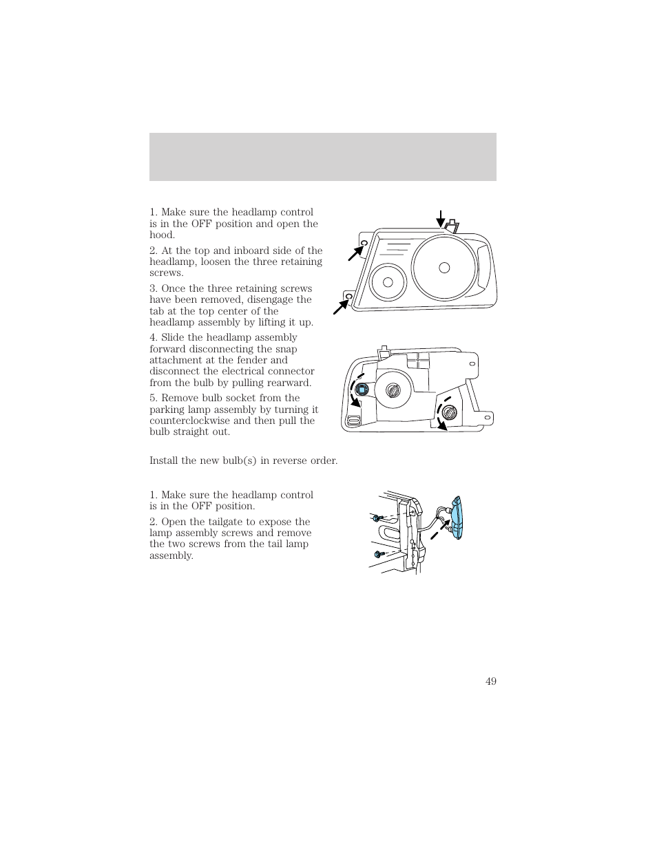 Lights | FORD 2004 F-150 v.1 User Manual | Page 49 / 280